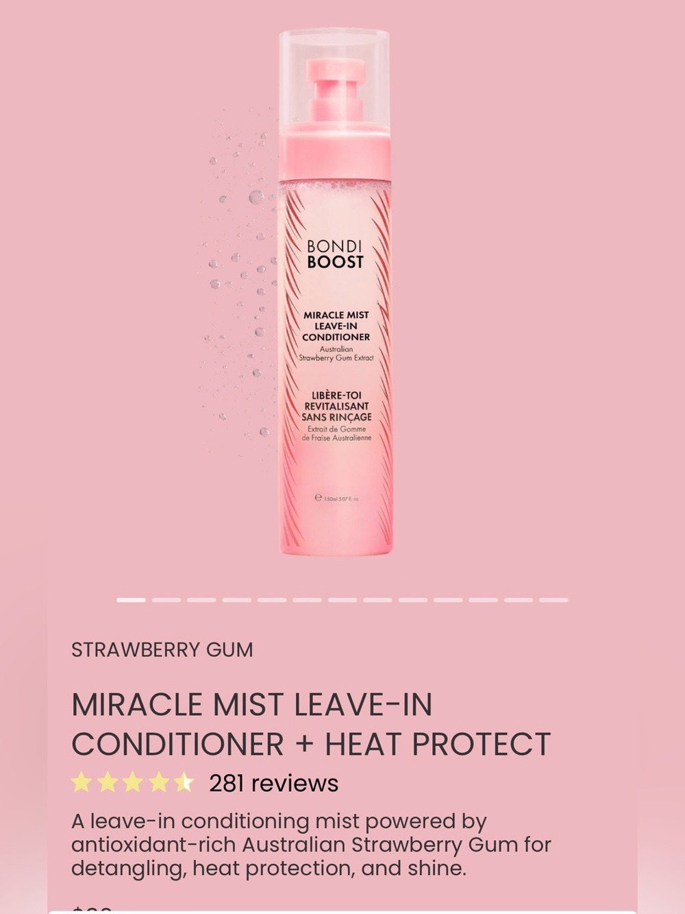 NEW Bondiboost miracle mist leave in conditioner